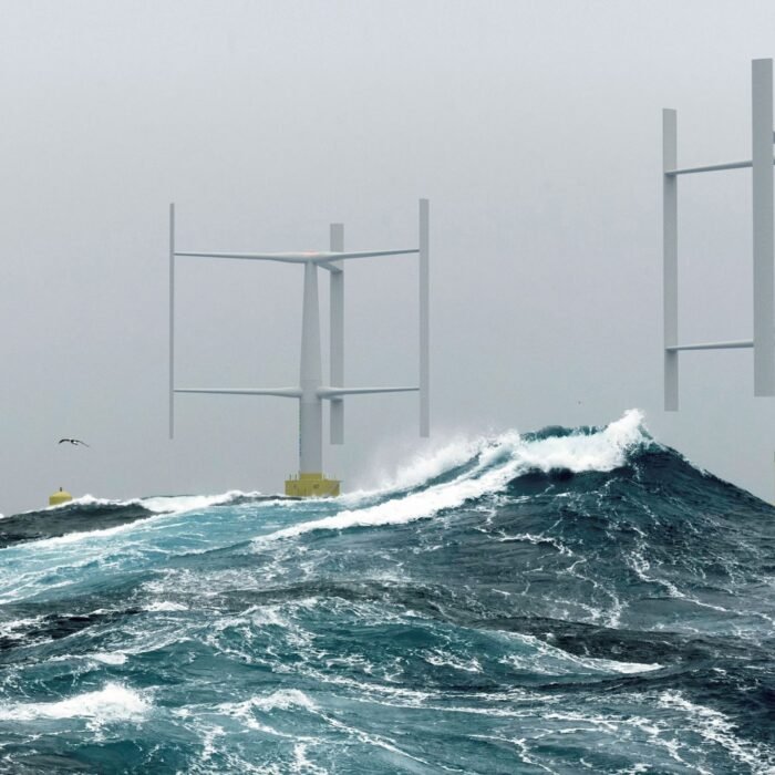 Två vindkraftverk till havs